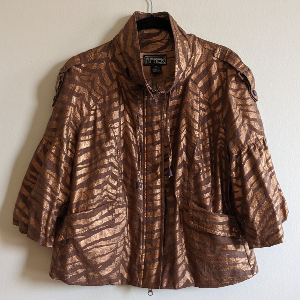Berek bronze zebra print jacket